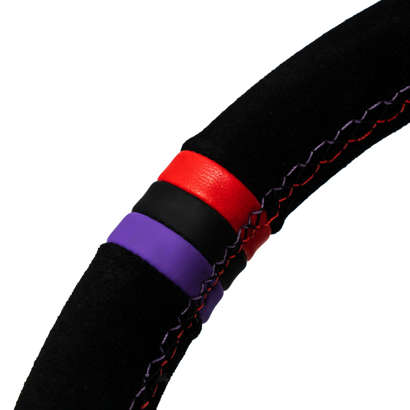 Volant DriftShop Tulipé (70 mm), Edition Colors, Cuir Retourné